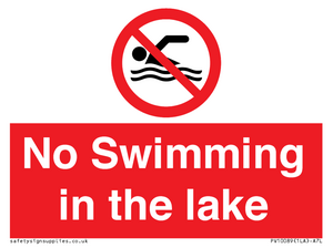 No Swimming in the lake